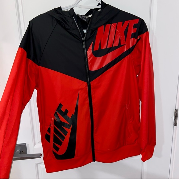 2/$99 Nike Boys Red & Black Windbreaker Jacket - Picture 3 of 5